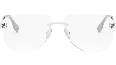 Occhiale da vista Fendi Sky Silver Pilot FE50076U 016