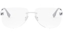 Occhiale da vista Fendi Sky Silver Pilot FE50076U 016