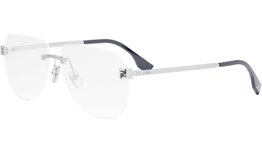 Occhiale da vista Fendi Sky Silver Pilot FE50076U 016